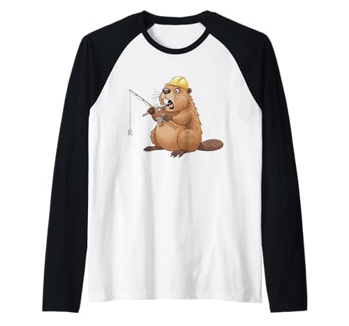 Lustiges Biber-Angel-Liebhaber, Geschenk für Angler, Erwachsene, Männer, Frauen Raglan Lustiges Biber-Angel-Liebhaber, Geschenk für Angler, Erwachsene, Männer, Frauen Raglan von Cute Beaver Wildlife Animal fisher Graphic Design