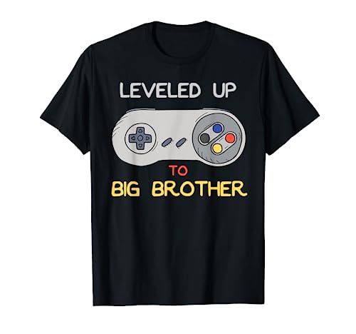 Funny Leveled Up To Big Brother For Kids And Cool Brothers T-Shirt Funny Leveled Up To Big Brother For Kids And Cool Brothers T-Shirt von Cute Big Brother Announcement Boys Design