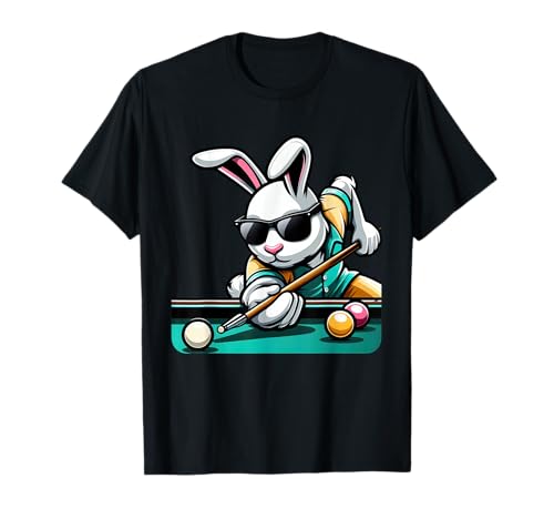Lustige Billards Player Bunny Kinder Damen Herren Ostern Billards T-Shirt von Cute Billards Lovers Easter Day Outfits Men Women