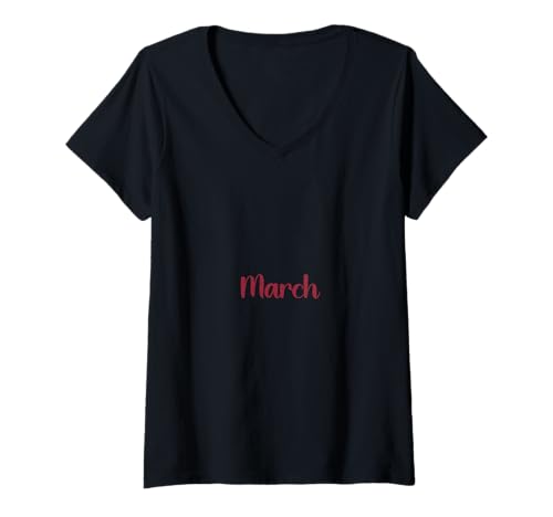 Damen März Elegant Geburtsmonat März Design T-Shirt mit V-Ausschnitt Damen März Elegant Geburtsmonat März Design T-Shirt mit V-Ausschnitt von Cute Birth Month Designs