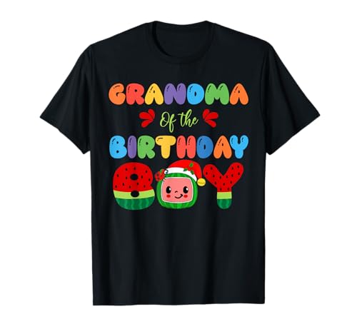 Oma of The Birthday Boy, passend zur Melonenfamilie, lustig T-Shirt von Cute Birthday Clothing Family Matching