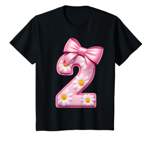 2. Geburtstag rosa Nummer 2 Gänseblümchen Blumen 2 Jahre Mädchen Kinder T-Shirt 2. Geburtstag rosa Nummer 2 Gänseblümchen Blumen 2 Jahre Mädchen Kinder T-Shirt von Cute Birthday Gifts for Kids with Daisy Flowers