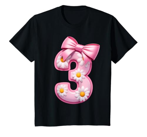 3. Geburtstag rosa Nummer 3 Gänseblümchen Blumen 3 Jahre Mädchen Kinder T-Shirt 3. Geburtstag rosa Nummer 3 Gänseblümchen Blumen 3 Jahre Mädchen Kinder T-Shirt von Cute Birthday Gifts for Kids with Daisy Flowers