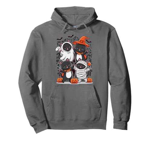 Retro Schwarze Katze Hexe gruselig Halloween Kürbis Frauen Kinder Pullover Hoodie Retro Schwarze Katze Hexe gruselig Halloween Kürbis Frauen Kinder Pullover Hoodie von Cute Black Cats Pumpkin Halloween Costume Fall