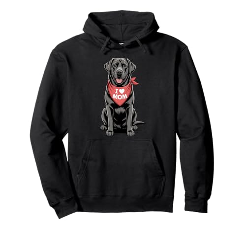 Ich Liebe Mama Black Labrador Retriever Lover Hund Muttertag Pullover Hoodie von Cute Black Lab Mom Labrador Dog Lover