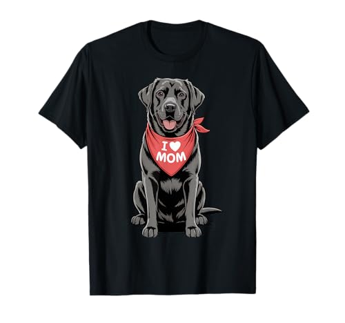 Ich Liebe Mama Black Labrador Retriever Lover Hund Muttertag T-Shirt Ich Liebe Mama Black Labrador Retriever Lover Hund Muttertag T-Shirt von Cute Black Lab Mom Labrador Dog Lover