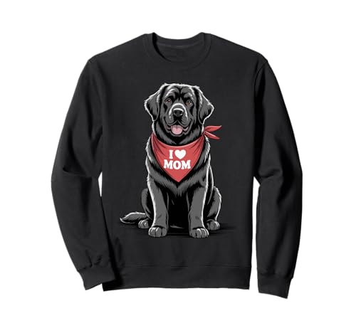Ich Liebe Mama Neufundland Hundeliebhaber Muttertag Sweatshirt von Cute Black Newfie Mom Dog Lover