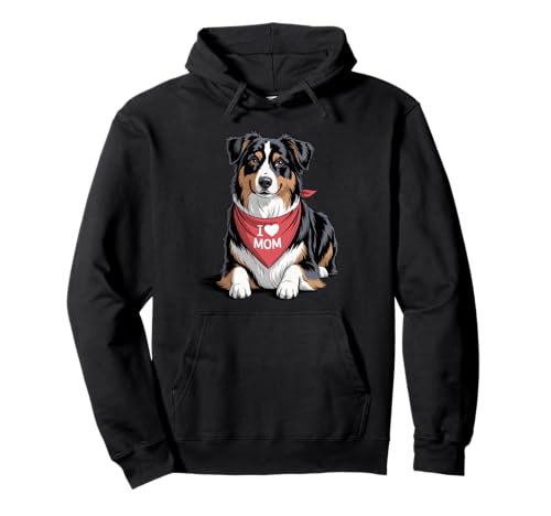 Ich Liebe Mama Australian Shepherd Lover Dog Muttertag Pullover Hoodie Ich Liebe Mama Australian Shepherd Lover Dog Muttertag Pullover Hoodie von Cute Black Tri Aussie Mom Dog Lover