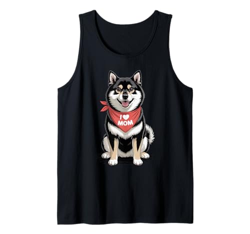 Ich Liebe Mama Shiba Inu Lover Hund Muttertag Tank Top von Cute Black and Tan Shiba Mom Dog Lover
