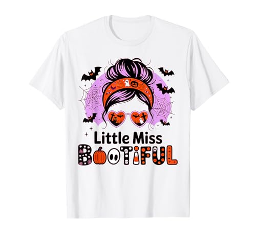 Little Miss Bootiful Messy Bun Halloween Kostüme Mädchen Kind T-Shirt Little Miss Bootiful Messy Bun Halloween Kostüme Mädchen Kind T-Shirt von Cute Boo Messy Bun Halloween Costumes tee Girl