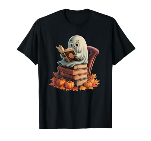 Bibliothekar Geist Lesebuch Halloween Lehrer Kinder Matching T-Shirt von Cute Books Ghost Read More Books Funny Teacher