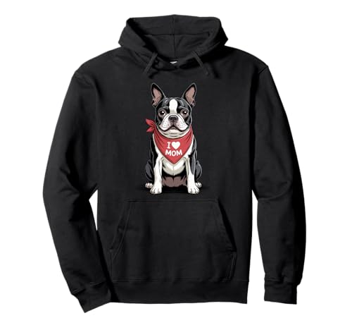 Ich Liebe Mama Boston Terrier Lover Dog Muttertag Pullover Hoodie von Cute Boston Terrier Mom Bostie Dog Lover