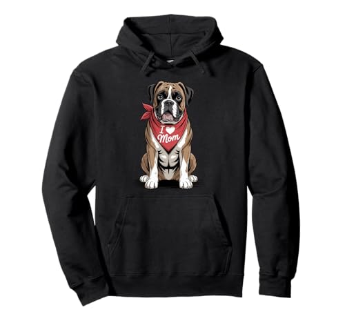 Ich Liebe Mama, Boxer, Hundeliebhaber, Muttertag Pullover Hoodie von Cute Boxer Dog Mom Dog Lover