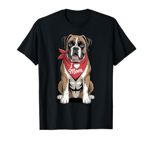 Ich Liebe Mama, Boxer, Hundeliebhaber, Muttertag T-Shirt von Cute Boxer Dog Mom Dog Lover