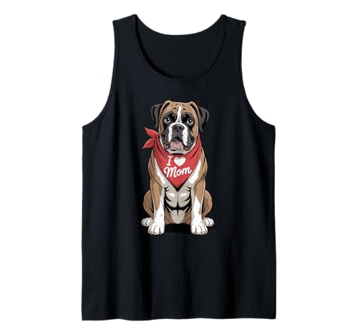 Ich Liebe Mama, Boxer, Hundeliebhaber, Muttertag Tank Top von Cute Boxer Dog Mom Dog Lover