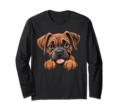 Niedliche Boxer-Mam-Welpen-Hunde-Liebhaber, Damen, Herren Boxershorts Langarmshirt Niedliche Boxer-Mam-Welpen-Hunde-Liebhaber, Damen, Herren Boxershorts Langarmshirt von Cute Boxer Lover Dog Apparel