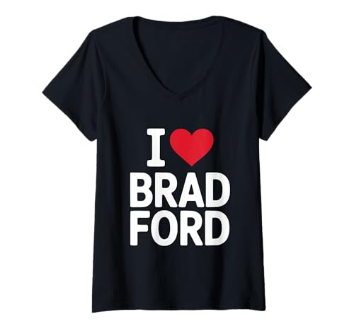 Damen Erinnerungsstück aus der Serie I Love Bradford für Herren, Damen und Kinder T-Shirt mit V-Ausschnitt Damen Erinnerungsstück aus der Serie I Love Bradford für Herren, Damen und Kinder T-Shirt mit V-Ausschnitt von Cute Bradford TV Costume