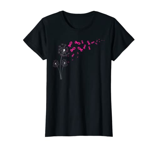 Damen Flower Ribbons Brustkrebs-Bewusstsein, rosa Grafik T-Shirt Damen Flower Ribbons Brustkrebs-Bewusstsein, rosa Grafik T-Shirt von Cute Breast Cancer Pink Graphic & More