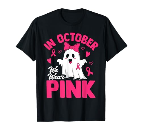 Brustkrebs Frauen Halloween Mädchen im Oktober tragen wir rosa T-Shirt Brustkrebs Frauen Halloween Mädchen im Oktober tragen wir rosa T-Shirt von Cute Breast Cancer Women In October We Wear Pink
