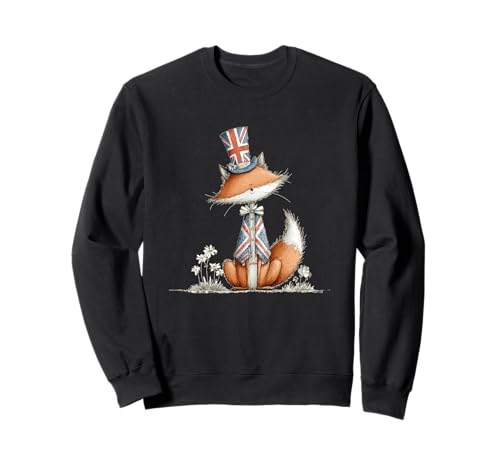 Lustiger Fuchs in britischen Farben für Erwachsene und Kinder Sweatshirt Lustiger Fuchs in britischen Farben für Erwachsene und Kinder Sweatshirt von Cute British Fox Outfit