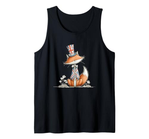 Lustiger Fuchs in britischen Farben für Erwachsene und Kinder Tank Top Lustiger Fuchs in britischen Farben für Erwachsene und Kinder Tank Top von Cute British Fox Outfit