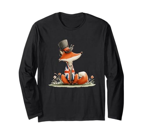 Lustiger Fuchs mit britischer Jacke Kostüm für Jungen und Mädchen Langarmshirt Lustiger Fuchs mit britischer Jacke Kostüm für Jungen und Mädchen Langarmshirt von Cute British Fox Outfit