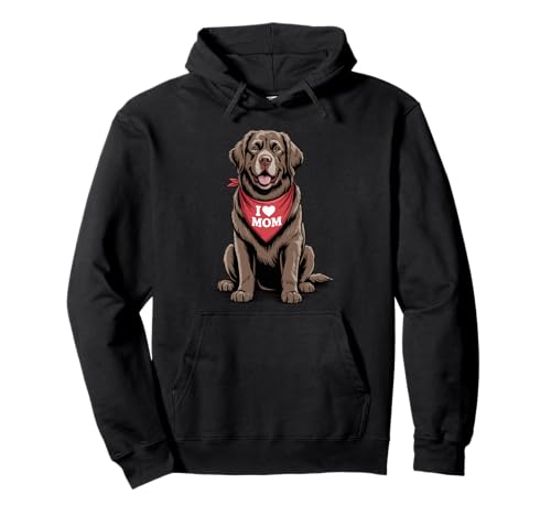 Ich Liebe Mama Neufundland Hundeliebhaber Muttertag Pullover Hoodie von Cute Brown Newfie Mom Dog Lover