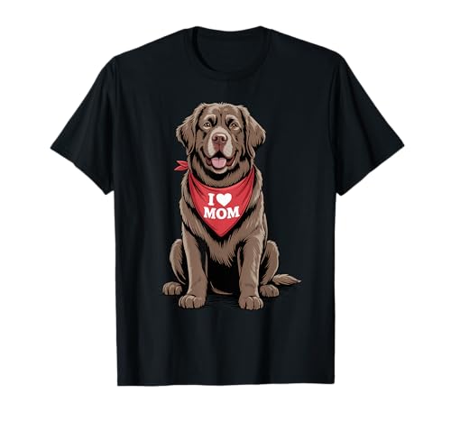 Ich Liebe Mama Neufundland Hundeliebhaber Muttertag T-Shirt Ich Liebe Mama Neufundland Hundeliebhaber Muttertag T-Shirt von Cute Brown Newfie Mom Dog Lover