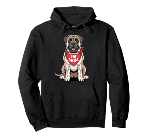 Ich Liebe Mama Bullmastiff Lover Dog Muttertag Pullover Hoodie von Cute Bull Mastiff Mom Dog Lover