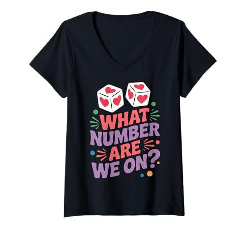 Damen Welche Zahl Funny Bunco T-Shirt mit V-Ausschnitt von Cute Bunco Night Funny Bunco Player Designs