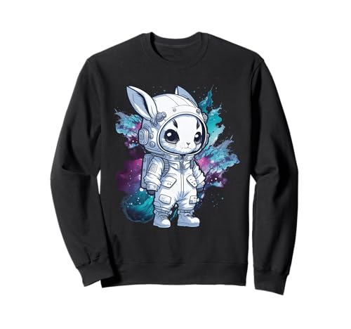 Astronaut Bunny Rabbit Helm Space Suit Mädchen Grafik Sweatshirt von Cute Bunny Rabbit Lover Outfit Gifts Girls