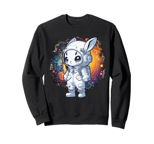Astronaut Bunny Rabbit Helm Space Suit Mädchen Grafik Sweatshirt von Cute Bunny Rabbit Lover Outfit Gifts Girls