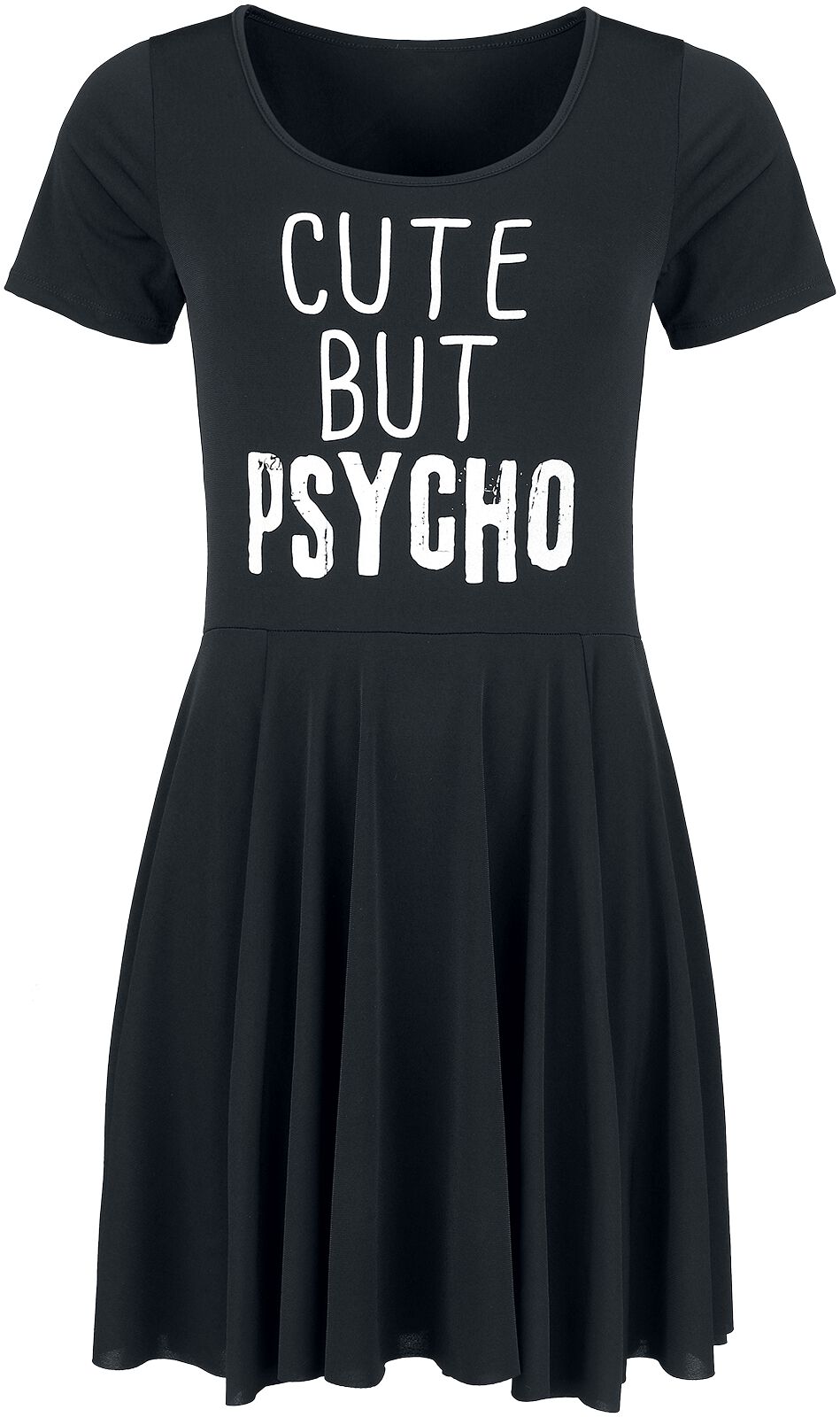 Cute But Psycho Kleid knielang - S bis 4XL - für Damen - Größe 3XL - schwarz von Cute But Psycho