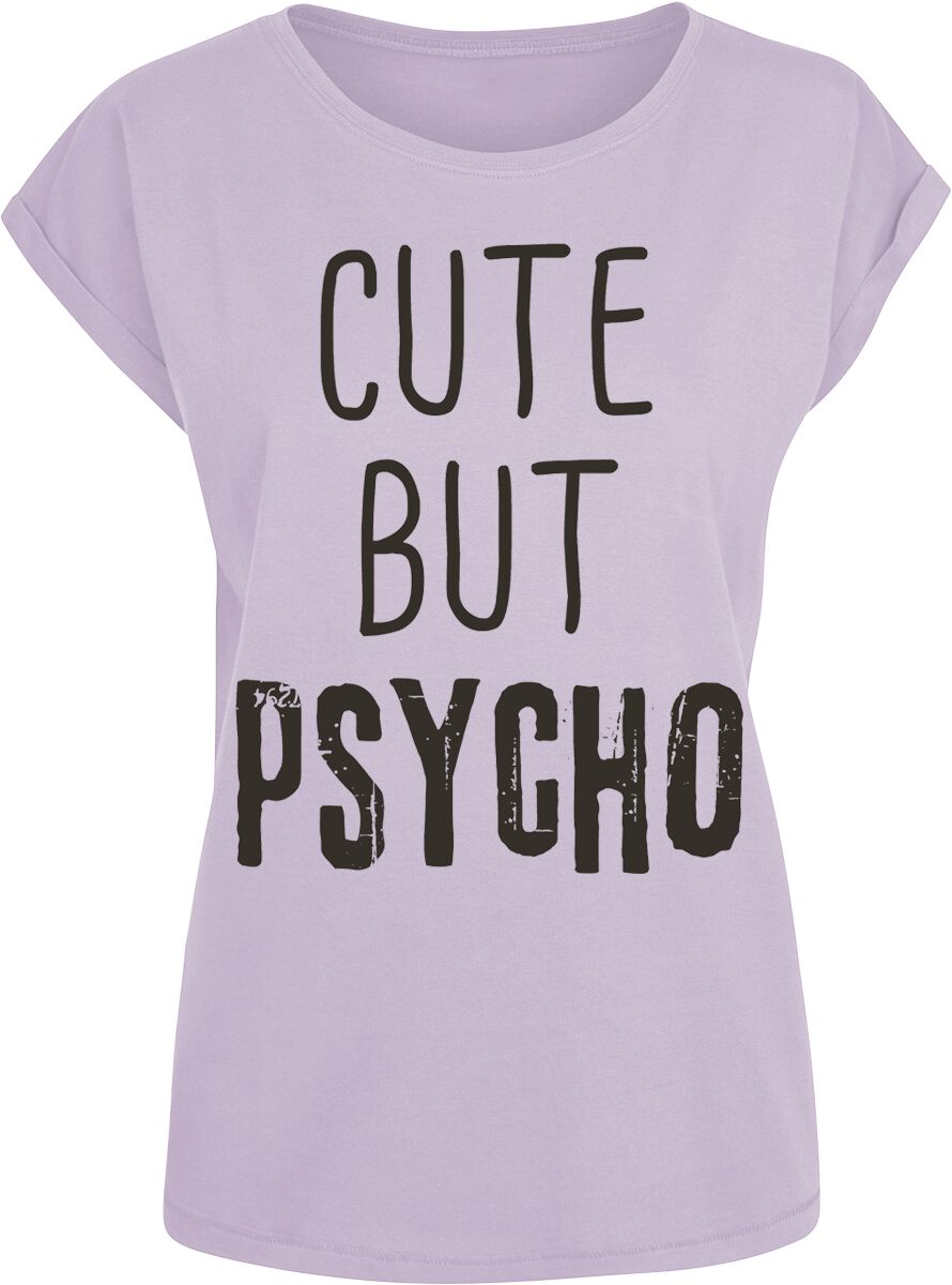 Cute But Psycho T-Shirt - XL bis 5XL - für Damen - Größe 4XL - lila von Cute But Psycho