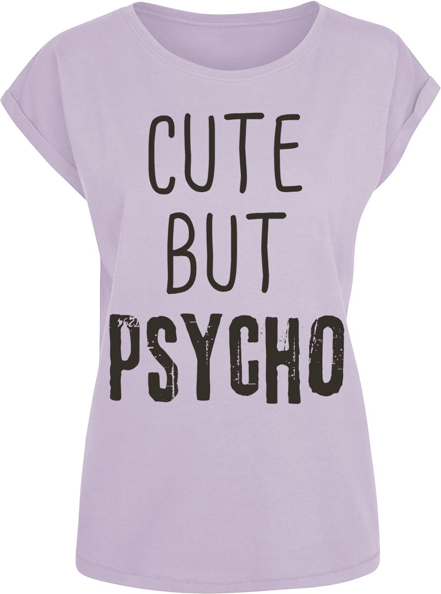 Cute But Psycho T-Shirt - XL bis 5XL - für Damen - Größe XXL - lila von Cute But Psycho