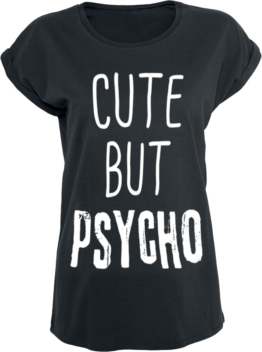 Cute But Psycho T-Shirt - L bis 4XL - für Damen - Größe 3XL - schwarz von Cute But Psycho