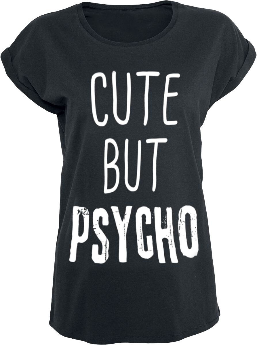 Cute But Psycho T-Shirt - L bis 4XL - für Damen - Größe 4XL - schwarz von Cute But Psycho