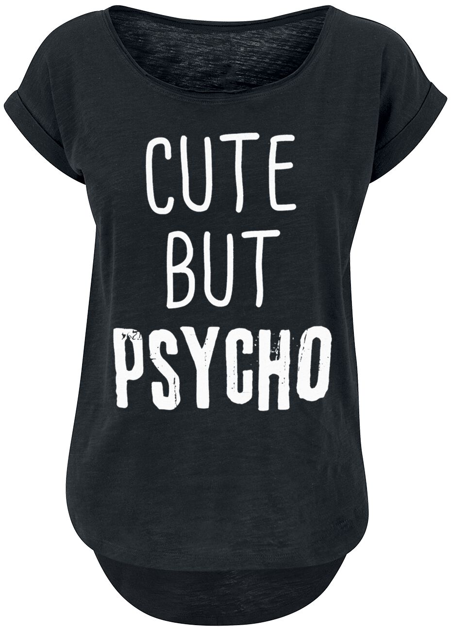 Cute But Psycho T-Shirt - XS bis 5XL - für Damen - Größe 4XL - schwarz von Cute But Psycho