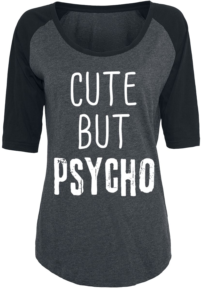 Cute But Psycho  T-Shirt schwarz grau in M von Cute But Psycho