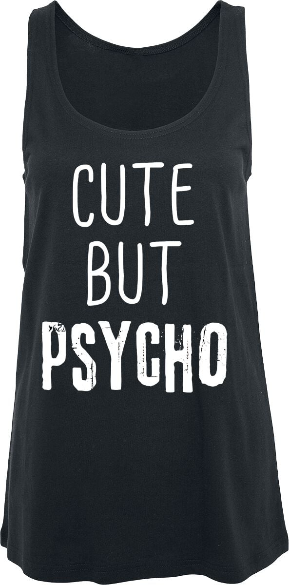 Cute But Psycho Top - S bis 5XL - für Damen - Größe 3XL - schwarz von Cute But Psycho