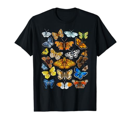 Schmetterling-Geschenk für Männer, Frauen, Kinder, Schmetterling-Liebhaber-Kollektion T-Shirt von Cute Butterflies Collector Entomology Lover Design