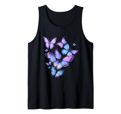 Blau Lila Schmetterling | Niedlicher Garten Schmetterling Kinder Damen Tank Top Blau Lila Schmetterling | Niedlicher Garten Schmetterling Kinder Damen Tank Top von Cute Butterfly Gardening Apparel