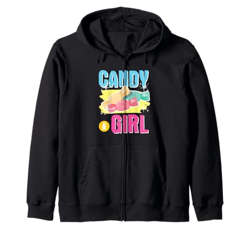 Süßes Candy Girl Shirt Regenbogen Zuckerwatte Kapuzenjacke Süßes Candy Girl Shirt Regenbogen Zuckerwatte Kapuzenjacke von Cute Candy Girl Sweet Treats Kids Gift Halloween