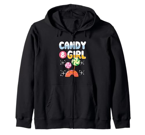 Süßes Candy Girl Shirt Regenbogen Zuckerwatte Kapuzenjacke Süßes Candy Girl Shirt Regenbogen Zuckerwatte Kapuzenjacke von Cute Candy Girl Sweet Treats Kids Gift Halloween