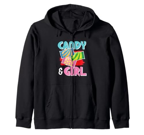 Süßes Candy Girl Shirt Regenbogen Zuckerwatte Kapuzenjacke Süßes Candy Girl Shirt Regenbogen Zuckerwatte Kapuzenjacke von Cute Candy Girl Sweet Treats Kids Gift Halloween