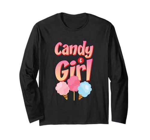 Süßes Candy Girl Shirt Regenbogen Zuckerwatte Langarmshirt Süßes Candy Girl Shirt Regenbogen Zuckerwatte Langarmshirt von Cute Candy Girl Sweet Treats Kids Gift Halloween