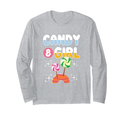 Süßes Candy Girl Shirt Regenbogen Zuckerwatte Langarmshirt Süßes Candy Girl Shirt Regenbogen Zuckerwatte Langarmshirt von Cute Candy Girl Sweet Treats Kids Gift Halloween
