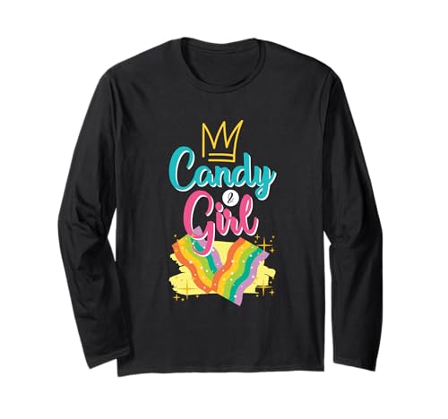 Süßes Candy Girl Shirt Regenbogen Zuckerwatte Langarmshirt Süßes Candy Girl Shirt Regenbogen Zuckerwatte Langarmshirt von Cute Candy Girl Sweet Treats Kids Gift Halloween