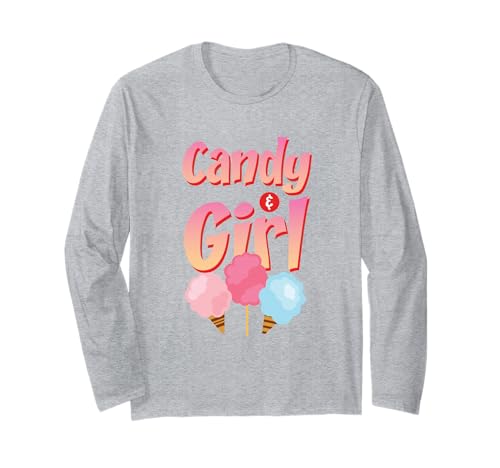 Süßes Candy Girl Shirt Regenbogen Zuckerwatte Langarmshirt Süßes Candy Girl Shirt Regenbogen Zuckerwatte Langarmshirt von Cute Candy Girl Sweet Treats Kids Gift Halloween