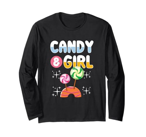 Süßes Candy Girl Shirt Regenbogen Zuckerwatte Langarmshirt Süßes Candy Girl Shirt Regenbogen Zuckerwatte Langarmshirt von Cute Candy Girl Sweet Treats Kids Gift Halloween
